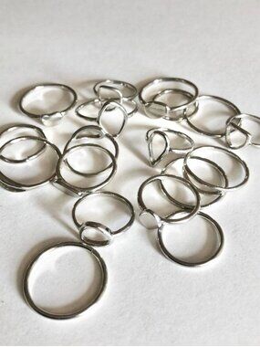 Silver Abstract Fashion Rings